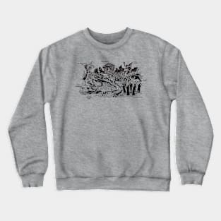 Halloweentown map Crewneck Sweatshirt